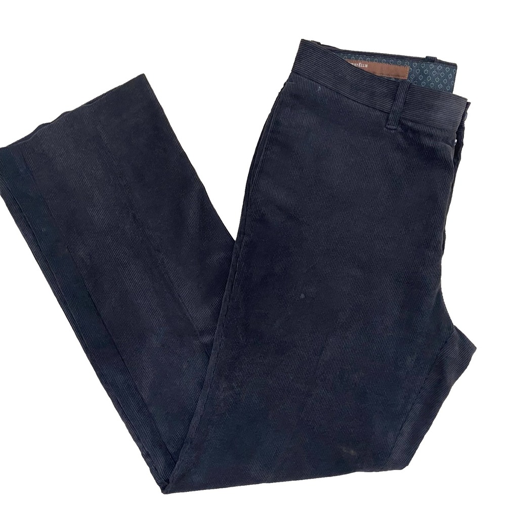 Perry Ellis  Men's‎ Corduroy Pants 34x32  Black Chinos Straight